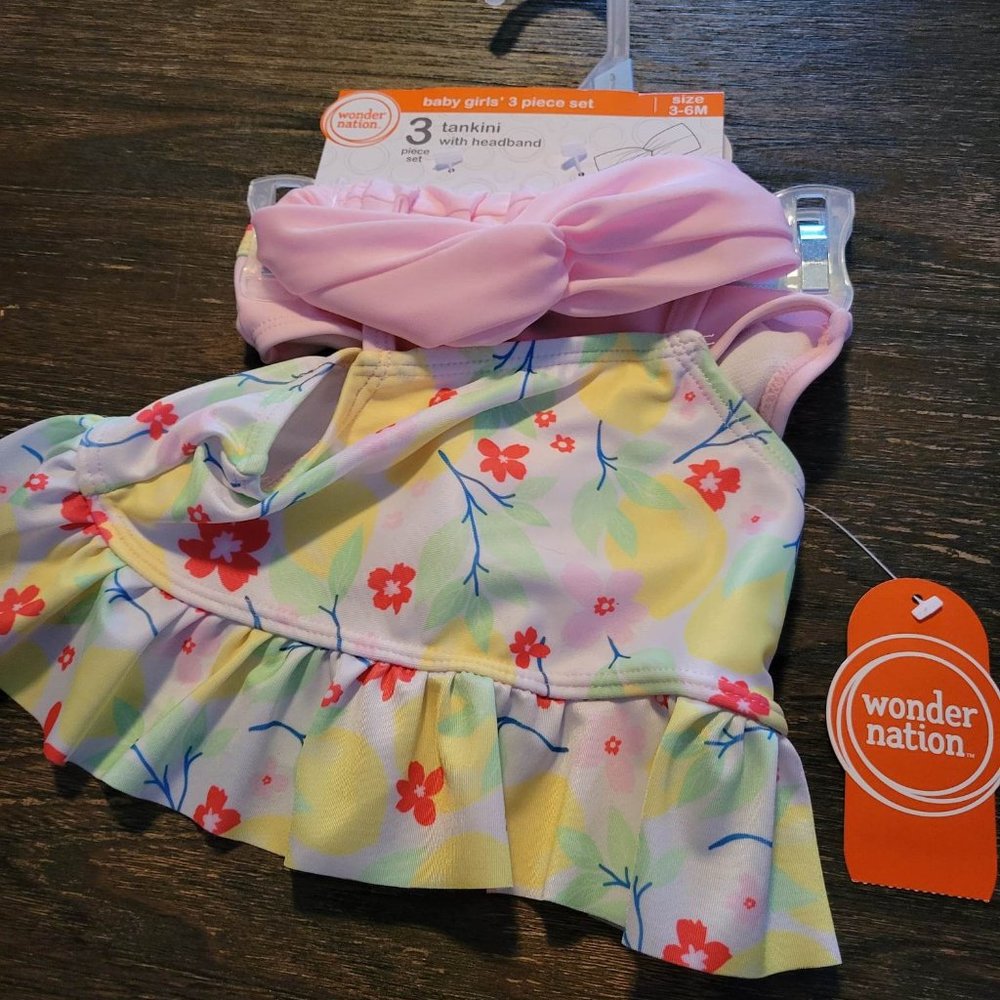 Wonder Nation 3pc tankini